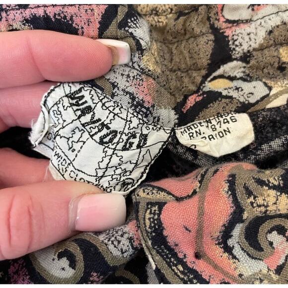 Way to Go brand chino shorts floral paisley print knee length dress gaucho pants - Picture 8 of 10